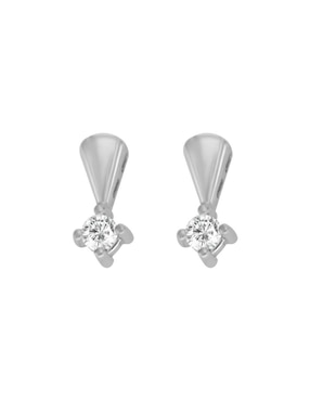 Aretes Fianelli Intensity de oro blanco con acabado brillante diamante