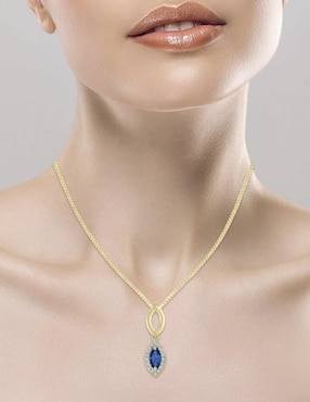 Colgante Y Dije ovalada Fascinare aucelloro de oro 14 K