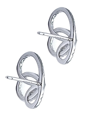 Aretes de mariposa Aretize de plata P 925 con acabado pavé zirconia