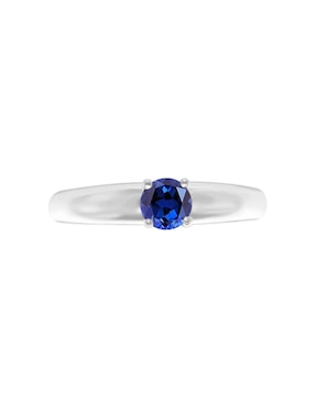 Anillo Fascinare Azul 14 k de oro zafiro brillante