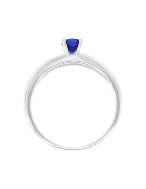 Anillo Fascinare Azul 14 k de oro zafiro brillante