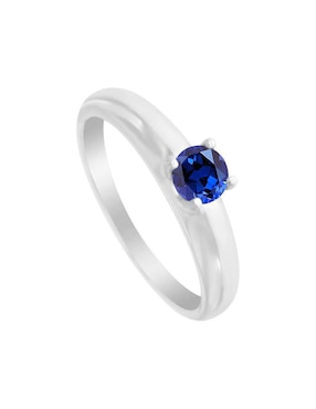 Anillo Fascinare Azul 14 k de oro zafiro brillante