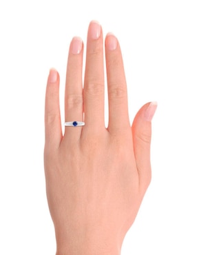 Anillo Fascinare Azul 14 k de oro zafiro brillante