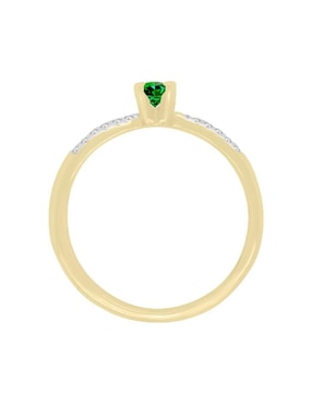 Anillo Fascinare Miloro 14 k de oro esmeralda y diamante brillante