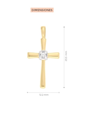 Dije de cruz Fianelli de oro 14 K