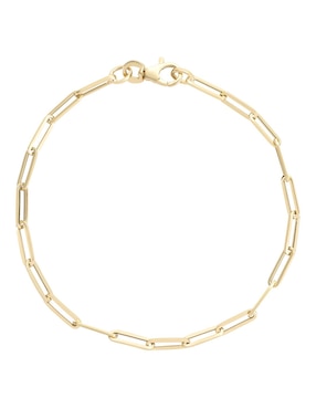 Pulsera Cristal Joyas de oro 14 K con acabado brillante