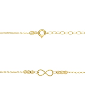 Gargantilla de infinito Cristal Joyas de oro 14 K