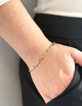 Pulsera Cristal Joyas de oro 14 K con acabado pulido