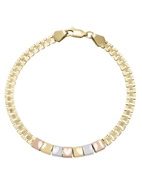 Pulsera Cristal Joyas de oro 14 K con acabado brillante