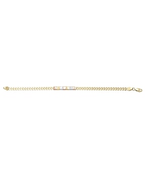 Pulsera Cristal Joyas de oro 14 K con acabado brillante