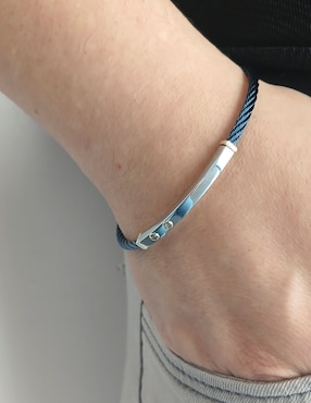 Brazalete Cristal Joyas 14 K con acabado liso