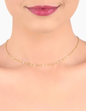 Gargantilla Cristal Joyas de oro 14 K