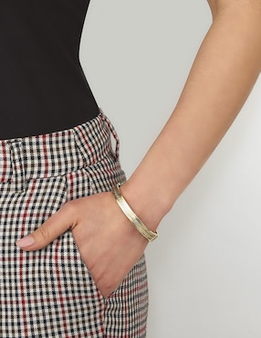 Brazalete Cristal Joyas de oro 14 K con acabado pulido