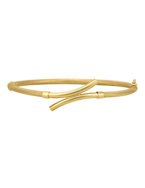 Brazalete Cristal Joyas de oro 14 K con acabado brillante