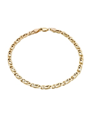 Pulsera Cristal Joyas de oro 14 K con acabado liso