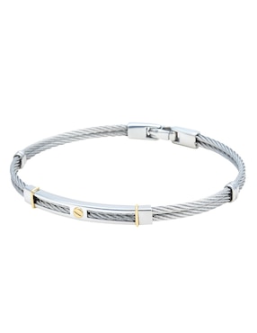 Brazalete Cristal Joyas 14 K con acabado liso