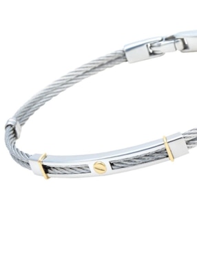 Brazalete Cristal Joyas 14 K con acabado liso