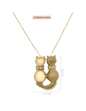 Colgante Y Dije de gato Fianelli erol de oro 14 K