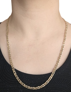 Cadena Cristal Joyas de oro amarillo 14 K