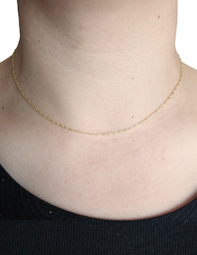 Cadena Cristal Joyas de oro 14 K