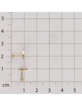 Broqueles de flecha Joyerías Bizzarro de oro 10 K con acabado brillante zirconia