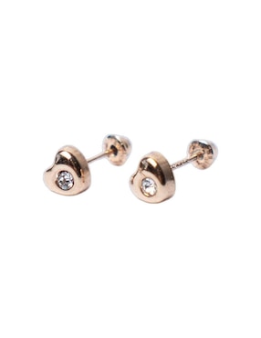 Broqueles de corazón Mardía con acabado pavé zirconia