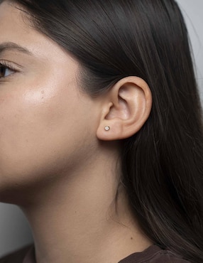 Broqueles de corazón Mardía con acabado pavé zirconia