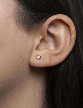 Broqueles de corazón Mardía con acabado pavé zirconia