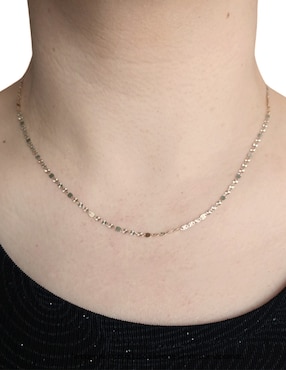 Cadena Cristal Joyas de oro florentino 14 K