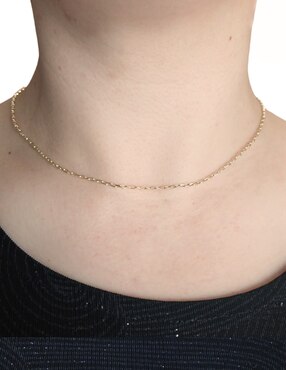 Cadena Cristal Joyas de oro amarillo 14 K