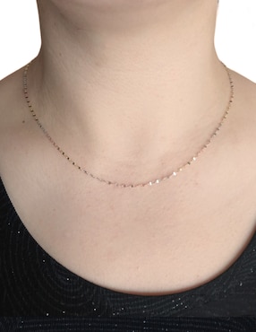 Cadena Cristal Joyas de oro amarillo 14 K