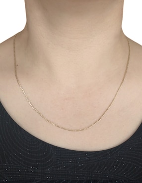 Cadena Cristal Joyas de oro amarillo 14 K