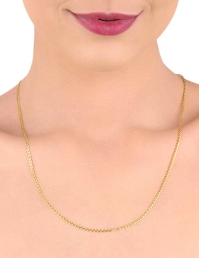 Cadena Cristal Joyas de oro amarillo 14 K