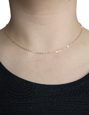 Collar Cristal Joyas de oro amarillo 14 K