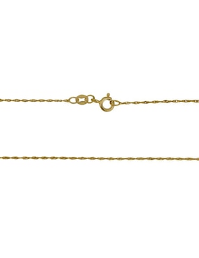 Cadena Cristal Joyas de oro amarillo 14 K
