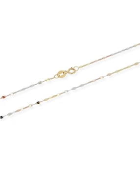 Cadena Cristal Joyas de oro amarillo 14 K