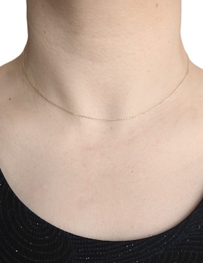 Cadena Cristal Joyas de oro amarillo 14 K