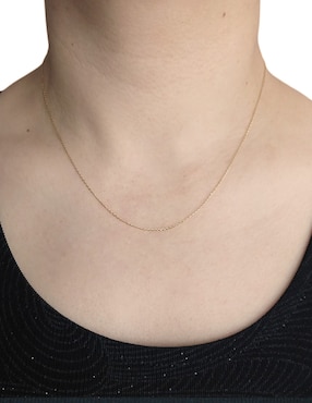 Cadena Cristal Joyas de oro amarillo 14 K
