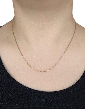 Cadena Cristal Joyas de oro amarillo 14 K