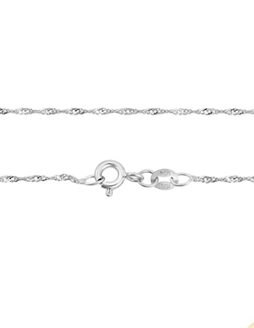 Cadena Cristal Joyas de oro blanco 14 K