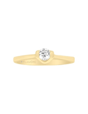 Anillo de compromiso de oro 14 k Klamore Leslye diamante