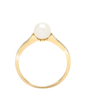 Anillo Fianelli Diane 14 k de oro diamante y perla brillante