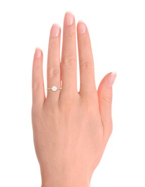 Anillo Fianelli Diane 14 k de oro diamante y perla brillante