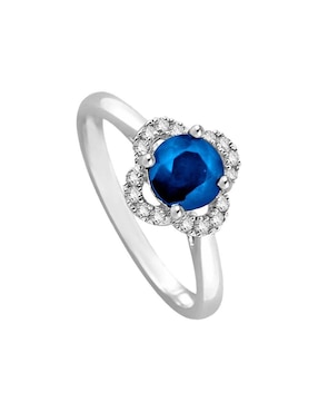 Anillo Fascinare Margaret 14 k de oro zafiro y diamante brillante