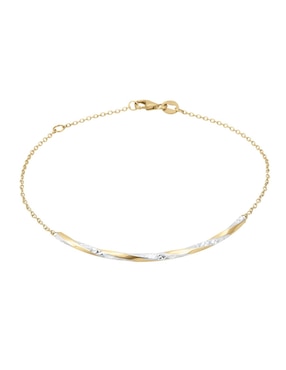 Pulsera Cristal Joyas de oro 14 K con acabado brillante