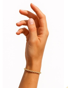 Pulsera Cristal Joyas de oro 14 K con acabado brillante