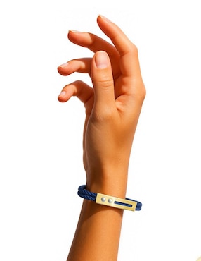 Brazalete Cristal Joyas de oro 14 K con acabado liso