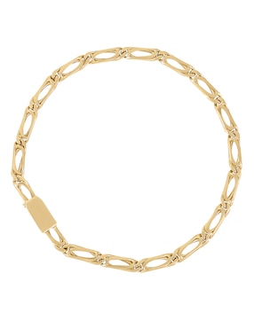 Pulsera Cristal Joyas de oro 14 K con acabado liso