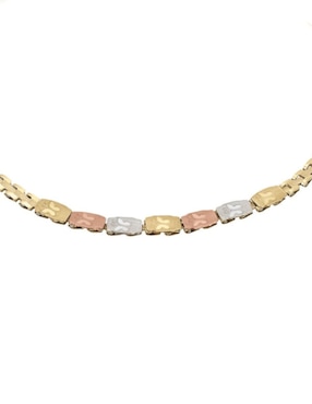 Pulsera Cristal Joyas de oro 14 K con acabado brillante