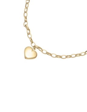 Pulsera Cristal Joyas de oro 14 K con acabado brillante
